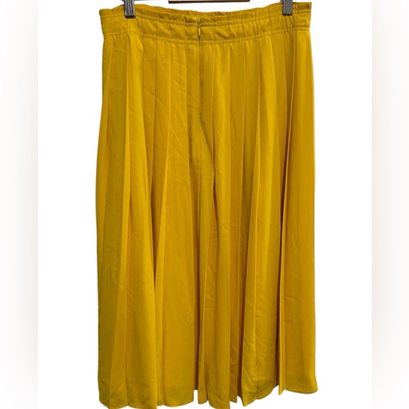 J. Crew Yellow Pleated Midi Skirt - Picture 4 of 4